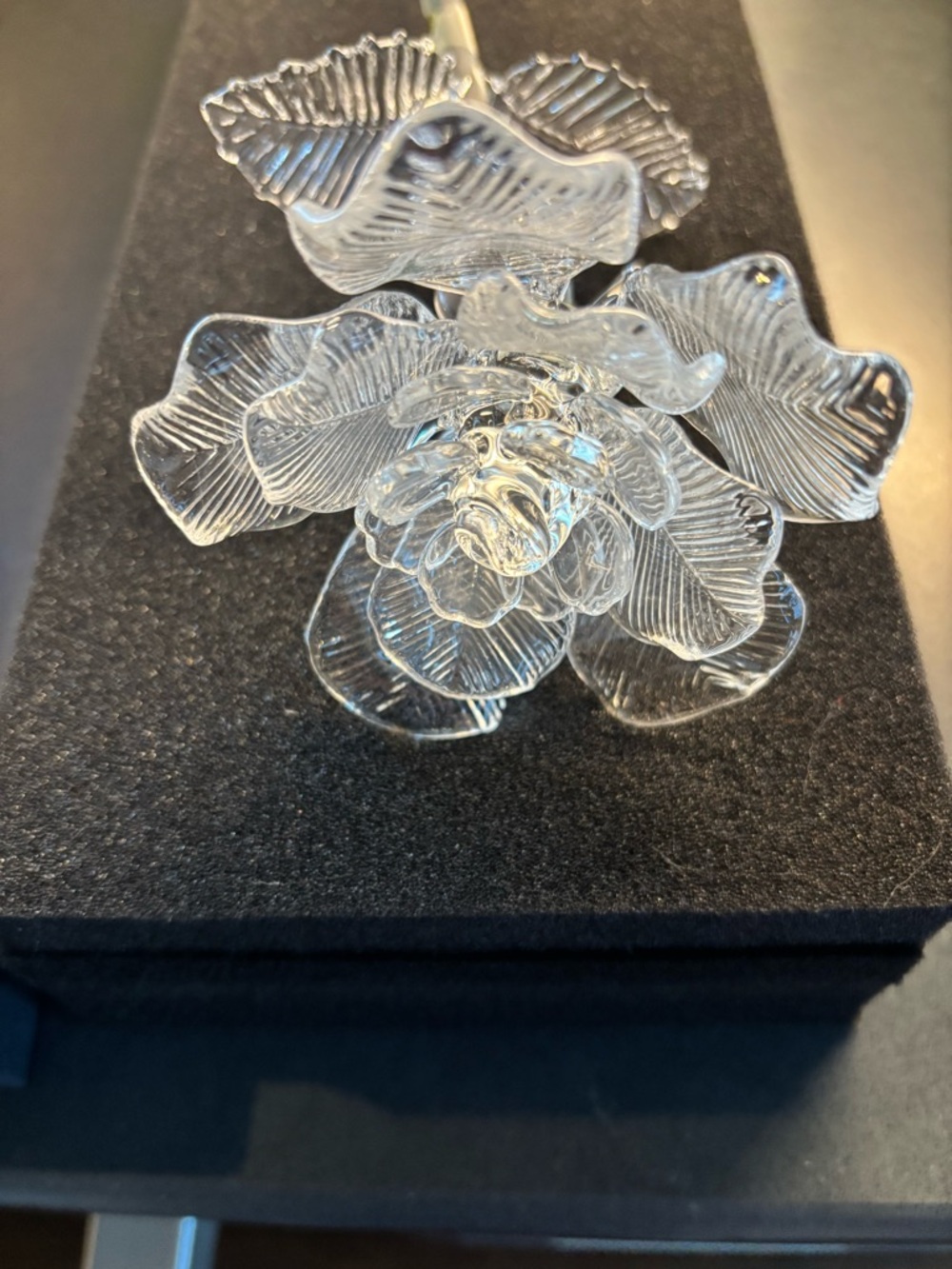 Waterford Fleurology Crystal Glass Rose Stem - Clear - Picture 3 of 5